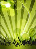 abstract green event design