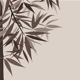 Bamboo background and sun, vector
