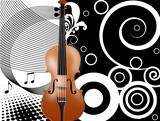 Abstract background with a violin
