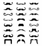 Moustache icons isolated set
