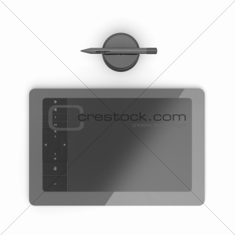 Black graphic tablet