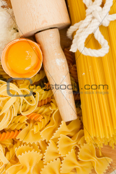 Ingredients for making pasta