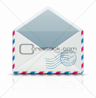 Airmail post envelope