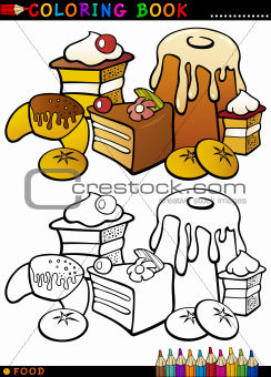 cakes and cookies for coloring