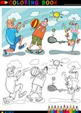children playing ball cartoon for coloring