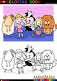 Cartoon cute toys for coloring