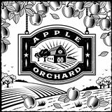 Apple Orchard black and white