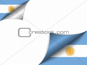 Argentina Country Flag Turning Page