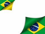Brazil Country Flag Turning Page