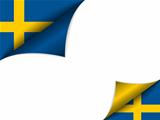 Sweden Country Flag Turning Page