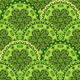 Green-yellow vintage seamless pattern