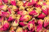 Background of Heap Dried Rosebuds