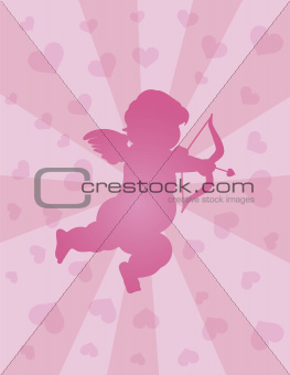 Valentines Day Cupid with Bow and Arrow