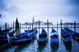 Gondolas at St Marco Square in Venice, Italy