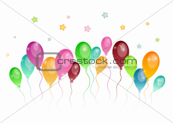Background with colored balloons 