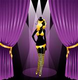 Cabaret woman silhouette