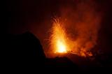 Night eruption, volcano Stromboli