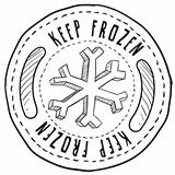 Keep frozen food label sketch
