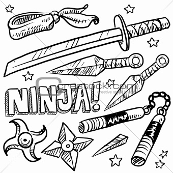 Ninja weapons sketch