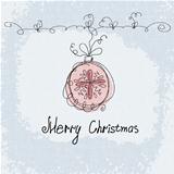 Christmas doodle vector card. New Year postcard