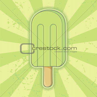 Lime ice cream stick