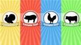 Farm animals food labels