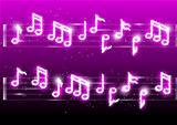Vector fireworks musicnotes
