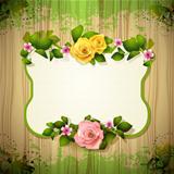Mirror with roses