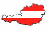 Stylized contour map of Austria