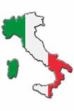 Stylized contour map of Italy
