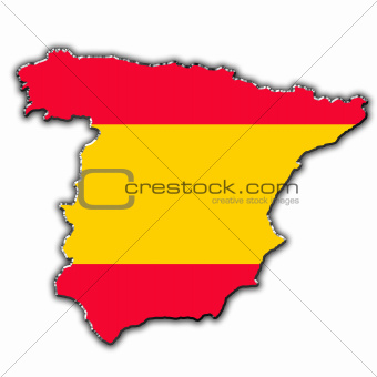 Stylized contour map of Spain