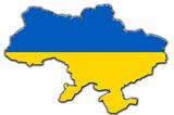 Stylized contour map of Ukraine