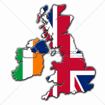 United Kingdom and Ireland flags