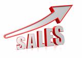 Sales Growth with arrow symbol