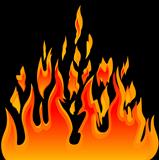 Burn flame fire vector background