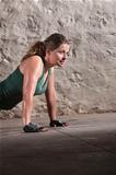 Young Lady Doing Push-ups