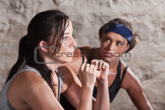 Trainer Watching Athlete During Boot Camp Training