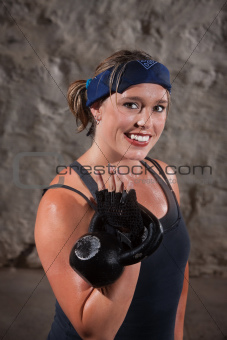 Happy Woman Working Out
