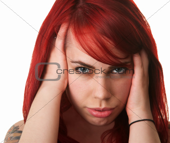 Woman With Hands in Her Hair