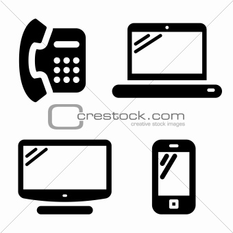Communication icons set