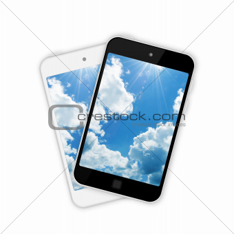 Tablet pc isolated on white background