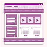 Website template design purple