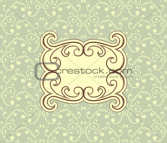 Vector Floral seamless Pattern with Floral frame for Your Text