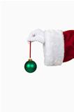 Santa Holding a Christmas Ornament