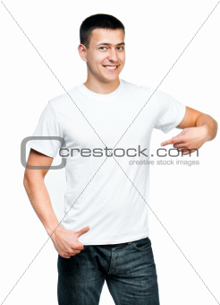 Teenager With Blank White Shirt