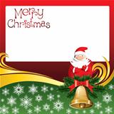 Vector Christmas Card with Bells and Santa Claus
