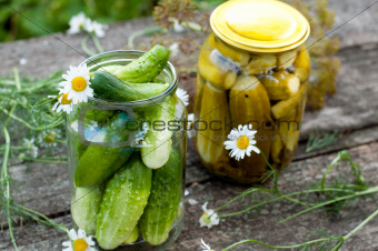 Canning cucumbers at home