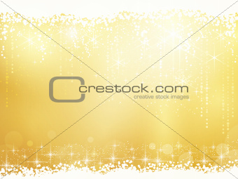 Abstract background with stars, snowfall and light effects