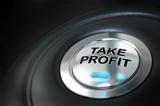 take profit button, good investment concept