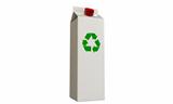 milk package with recycle symbol